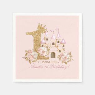  Castle Princess 1st Birthday  Napkin