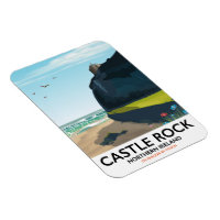 castle rock northern ireland travel poster.