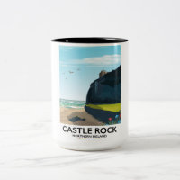 castle rock northern ireland travel poster.