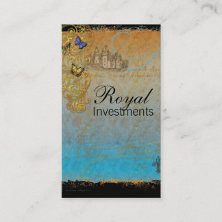 Castle Royal French Scrolls Business Cards