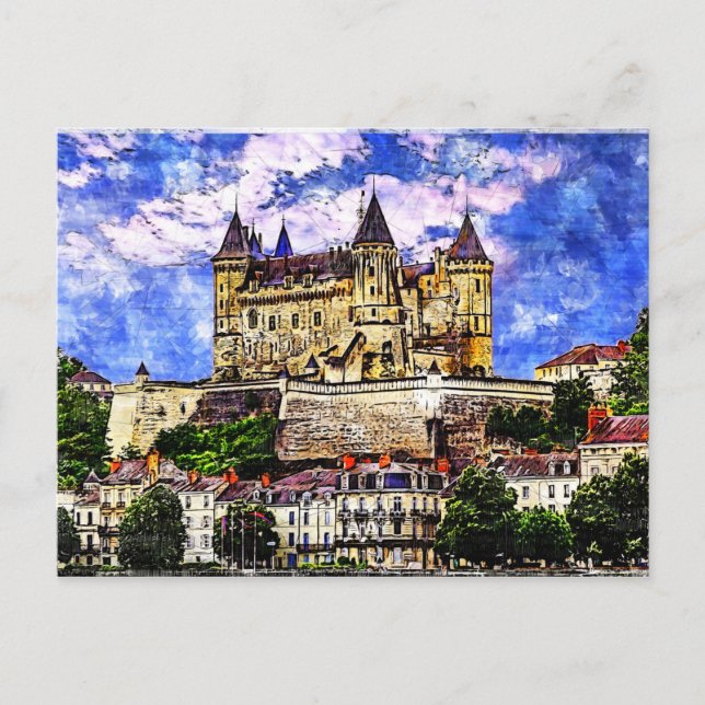 Castle Saumur, Loire Valley, France. Postcard (Front)