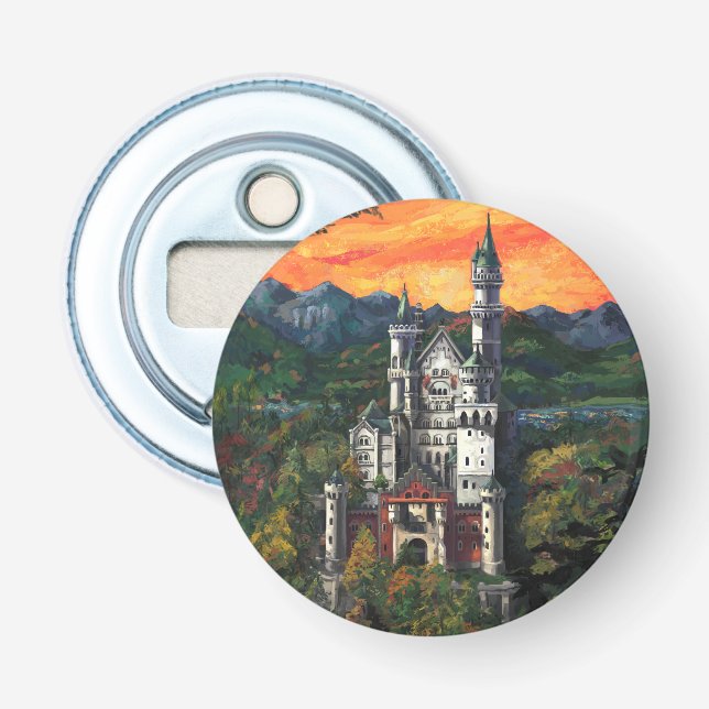 Castle Schloss Neuschwanstein Bottle Opener (Front)