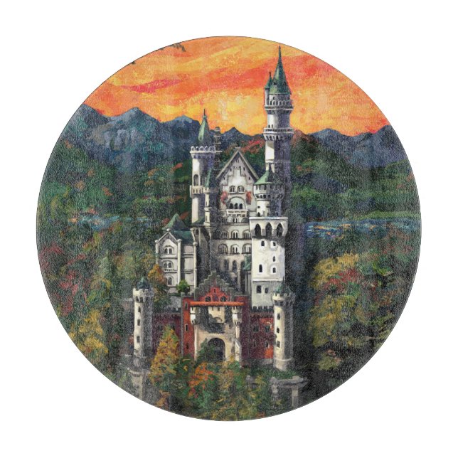 Castle Schloss Neuschwanstein Cutting Board (Front)