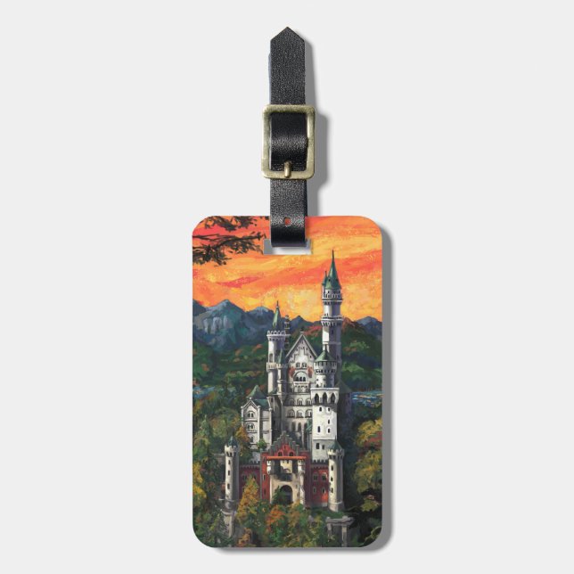 Castle Schloss Neuschwanstein Luggage Tag (Front Vertical)