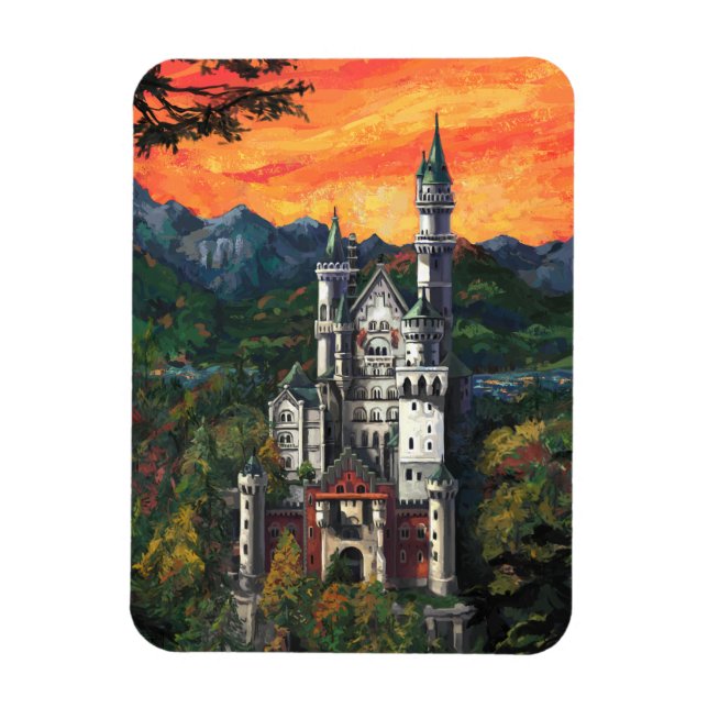 Castle Schloss Neuschwanstein Magnet (Vertical)