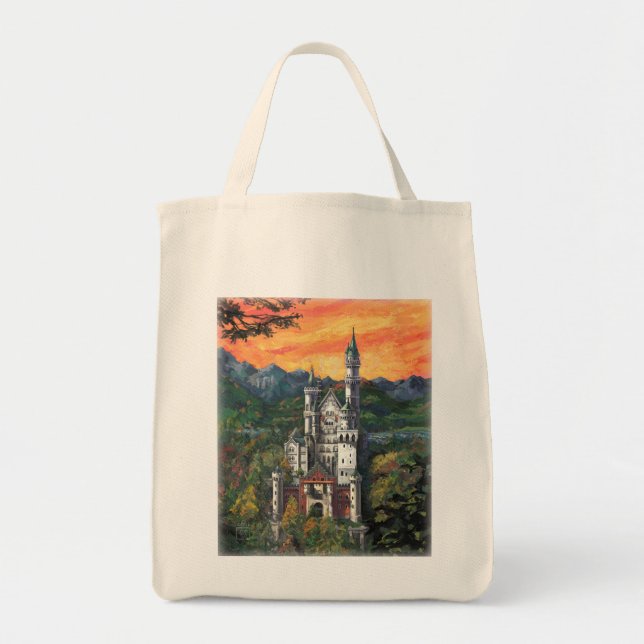 Castle Schloss Neuschwanstein Tote Bag (Front)