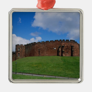 Castle showing half moon tower, Chester, Metal Tree Decoration