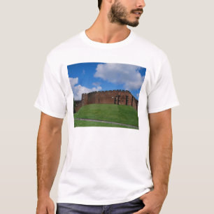 Castle showing half moon tower, Chester, T-Shirt