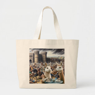 Castle Siege Tea Party Large Tote Bag