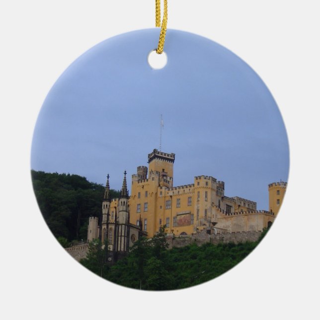Castle Stolzenfels Ceramic Tree Decoration (Front)