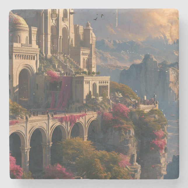 Castle  stone coaster (Front)