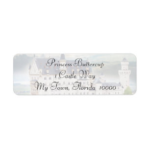 Castle Theme Wedding Mailing Labels