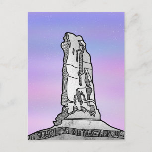 Castle Tower Castleton Rock Postcard