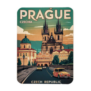 castle vintage travel prague czech republic gifts magnet
