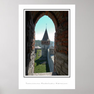 Castle wall, through the window poster