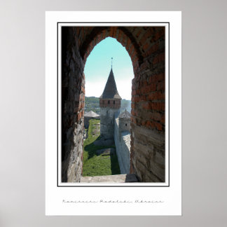 Castle wall, through the window poster