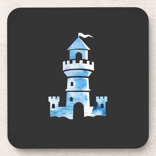 Castle Watercolor Art Coaster (Front)