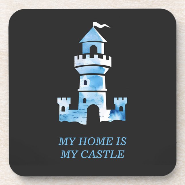 Castle Watercolor Art Coaster (Front)