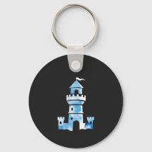 Castle Watercolor Art Keychain