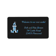 Castle Watercolor Art Personalised Address Labels