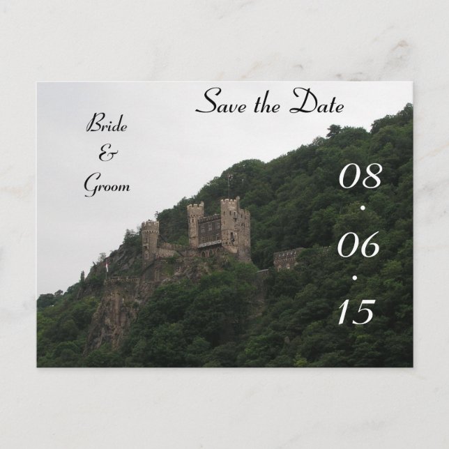 Castle Wedding Save the Date Announcement Postcard (Front)