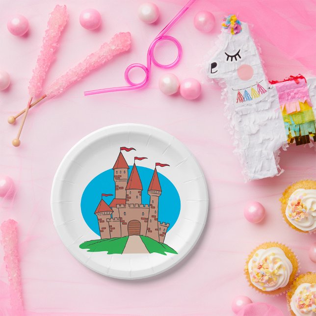 Castle With Flags Paper Plate (Creator Uploaded)