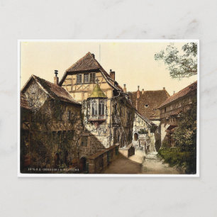 Castle yard, Wartburg, Thuringia, Germany rare Pho Postcard