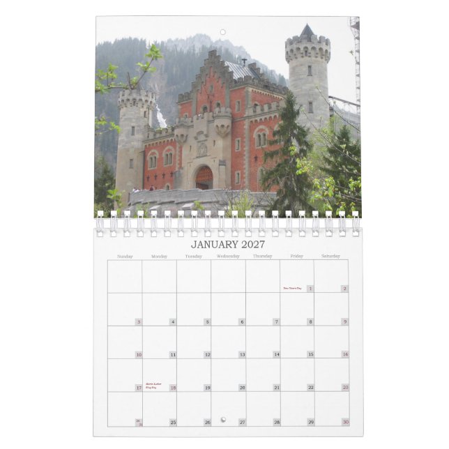 Castles 2008 calendar (Jan 2027)