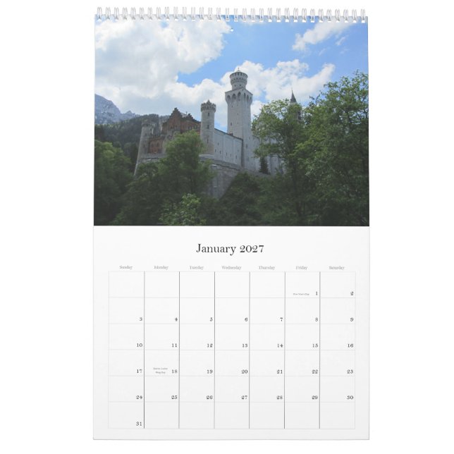Castles of Germany 2013 Calendar (Jan 2027)