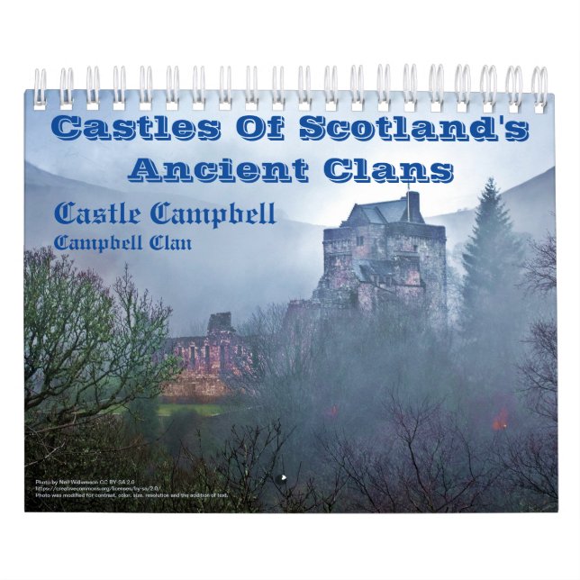 Castles Of Scotland's Ancient Clans Photo Calendar (Cover)