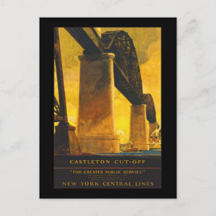 "Castleton Cut-Off" New York Central Lines Vintage Postcard