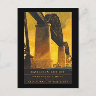 "Castleton Cut-Off" New York Central Lines Vintage Postcard