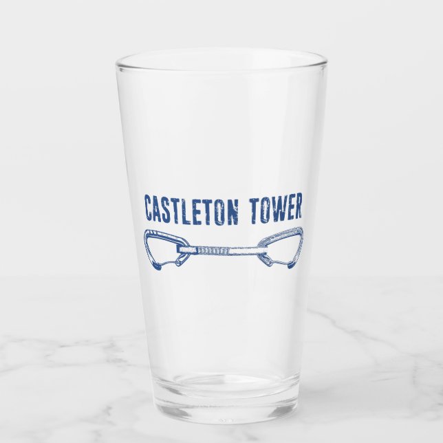 Castleton Tower Climbing Quickdraw Glass (Front)