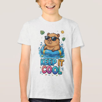 Castoro cool in piscina con occhiali Tri-Blend shirt