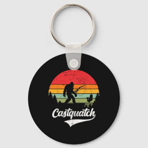 Castquatch Funny Byss Fisherman Fishing Meme  Key Ring