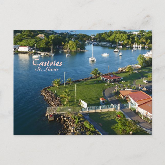 Castries Saint Lucia Caribbean Island Postcard (Front)