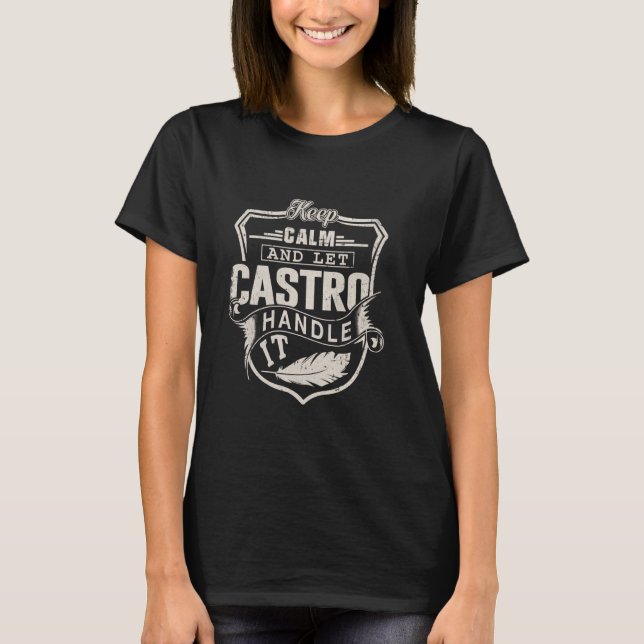 Castro Last Name Shirt Castro Name Birthday (Front)
