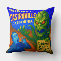 CASTROVILLE, CALIFORNIA 20X20 INCH THROW PILLOW. 