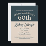 Casual 60th Birthday Invitation for Him<br><div class="desc">Long live the Kitchen Party! Bring together family,  friends & neighbors for a memorable birthday celebration for your loved one. 
A celebration that matters - sharing stories,  singing songs and laughing together.</div>