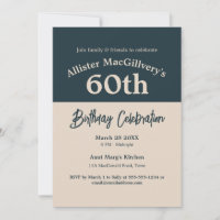 Casual 60th Birthday Invitation for Him