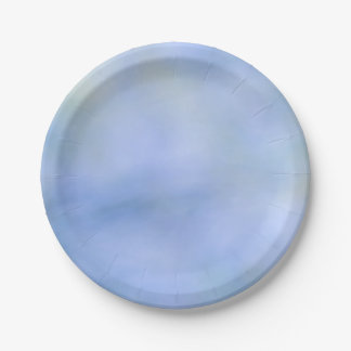 Casual Abstract Blue Yellow Pattern Palo Verde Paper Plate