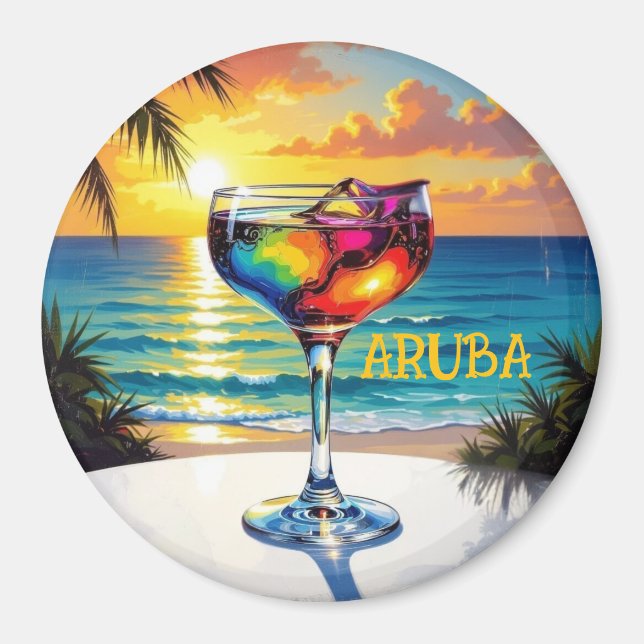 Casual afternoon in aruba magnet (Front)