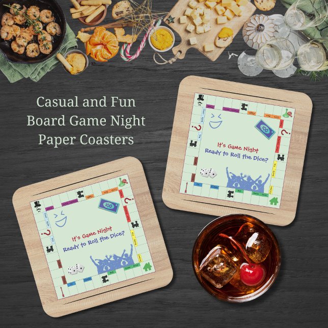 Casual and Fun Board Game Night Party Coasters (Casual and Fun Board Game Night Party Coasters)