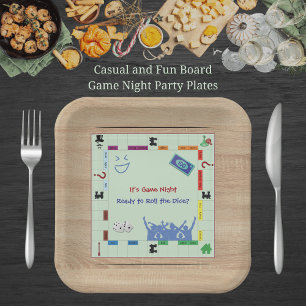Casual and Fun Board Game Night Party Plates