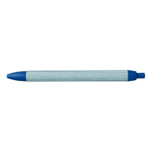 Casual Aqua Corduroy Stripe Pattern Black Ink Pen