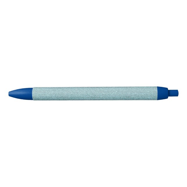 Casual Aqua Corduroy Stripe Pattern  Black Ink Pen (Front)