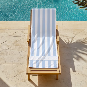 Casual Beach Stripe in Sky Blue Towel