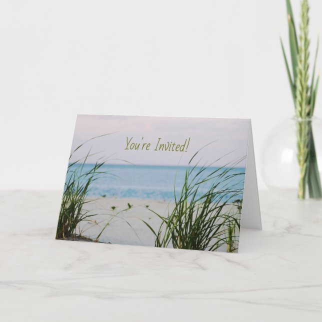 Casual Beachy Wedding Invitation (Front)