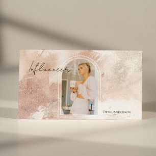 Casual Beige   Modern Influencer Business Cards