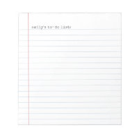 Casual Binder Paper Lined To Do List + Name